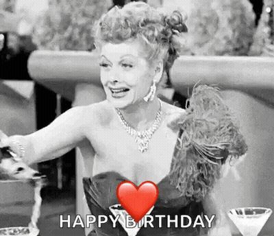 Woman In Dress With Martini And Heart GIF