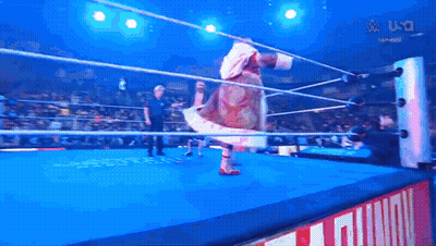 Woman In Dress Wrestling With Referee GIF