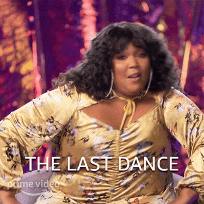 Woman In Floral Dress Dancing The Last Dance GIF