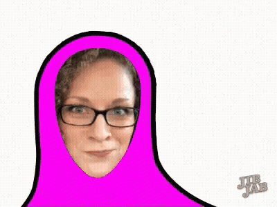 Woman In Floral Dress Holding Beer In Front Of Paramount Sign GIF