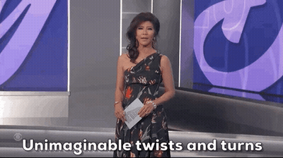 Woman In Floral Dress On Stage Unimaginable Twists And Turns GIF