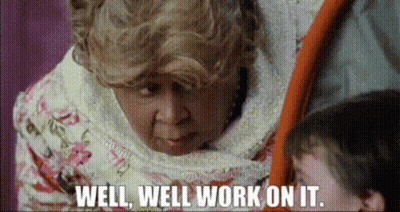 Woman In Floral Robe Says Well Well Work On It GIF