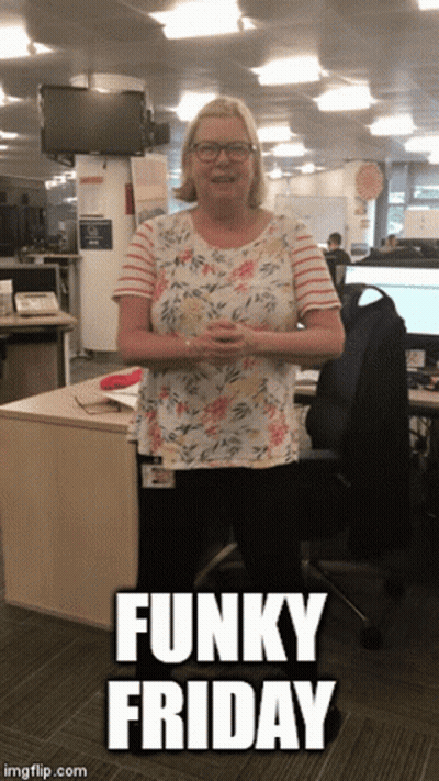 Woman In Floral Shirt Funky Friday GIF