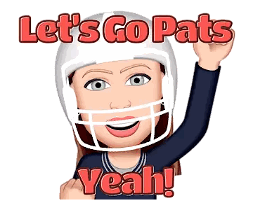 Woman In Football Helmet Saying Lets Go Pats Sticker