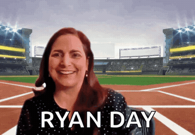 Woman In Front Of Baseball Field With Ryan Day GIF