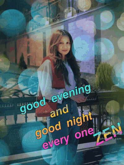 Woman In Front Of Building Saying Good Evening And Good Night Everyone GIF