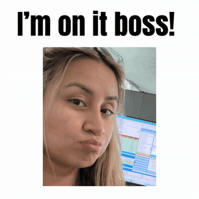 Woman In Front Of Computer Saying I'm On It Boss GIF