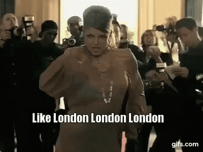 Woman In Front Of Crowd Saying London GIF