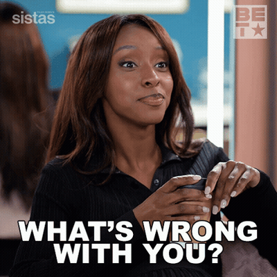 Woman In Front Of Mirror What's Wrong With You GIF