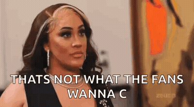 Woman In Front Of Painting Says That's Not What The Fans Wanna C GIF