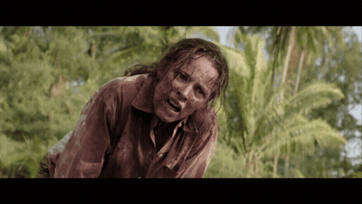 Woman In Front Of Palm Tree GIF