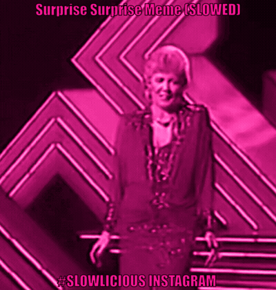 Woman In Front Of Pink Background Surprise Surprise Meme Slowed GIF