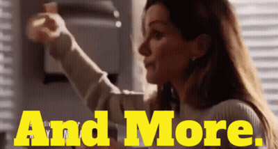 Woman In Front Of Sign Saying And More GIF