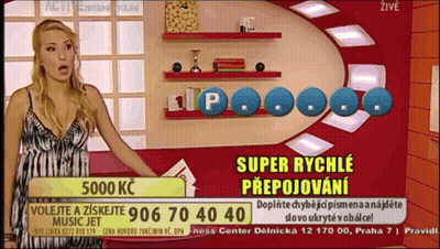 Woman In Front Of Super Rychle Prepojovani Sign GIF