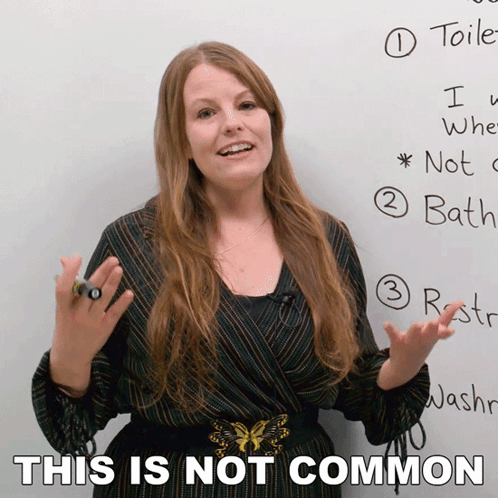 Woman In Front Of White Board This Is Not Common GIF