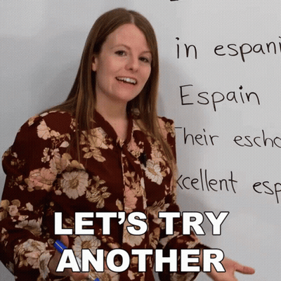 Woman In Front Of Whiteboard Let's Try Another GIF
