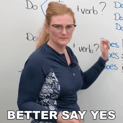 Woman In Front Of Whiteboard Saying Better Say Yes GIF