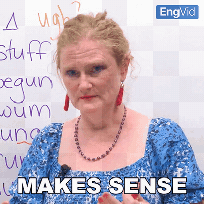 Woman In Front Of Whiteboard Saying Makes Sense GIF