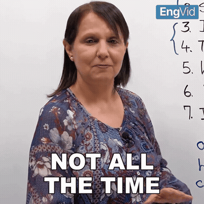 Woman In Front Of Whiteboard Saying Not All The Time GIF