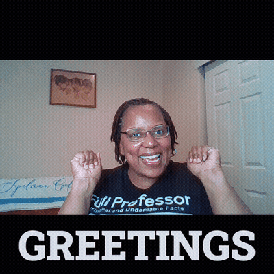 Woman In Full Professor T-Shirt Smiling GIF