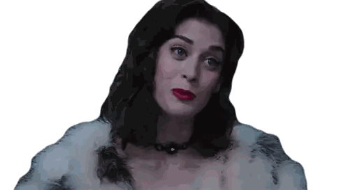 Woman In Fur Coat And Choker Sticker