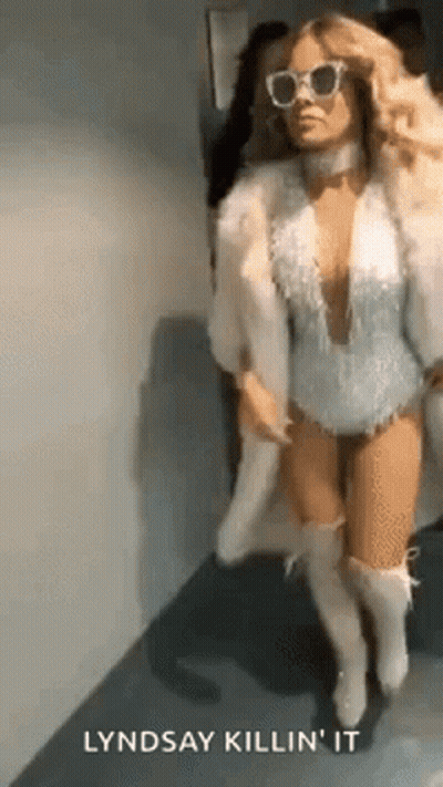 Woman In Fur Coat And Sunglasses GIF