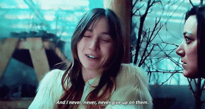 Woman In Fur Coat Crying While Talking GIF