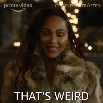 Woman In Fur Coat Saying That's Weird GIF