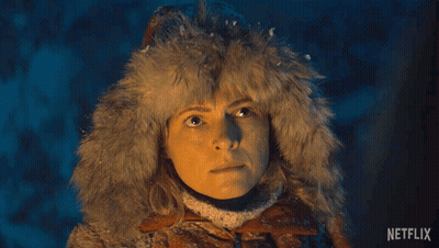 Woman In Fur Hat Saying No Regrets GIF