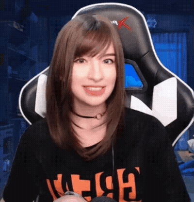 Woman In Gaming Chair Wearing Witch T-Shirt GIF