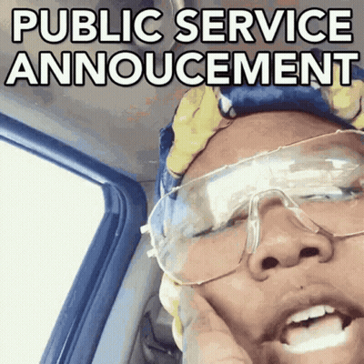 Woman In Glasses And Head Scarf Public Service Announcement GIF