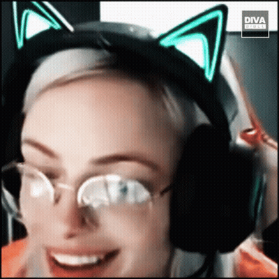 Woman In Glasses And Headphones Diva GIF