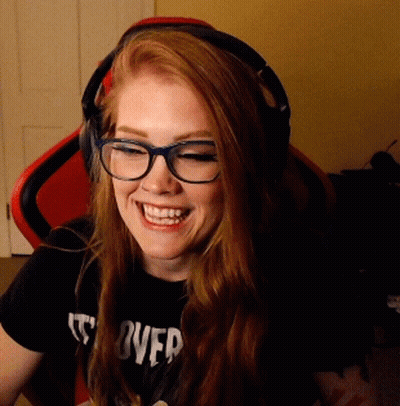 Woman In Glasses And Headphones Smiling Black Shirt Saying It's Over GIF
