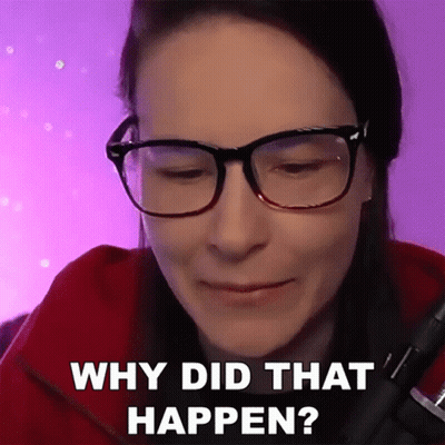 Woman In Glasses And Red Jacket Asking Why GIF