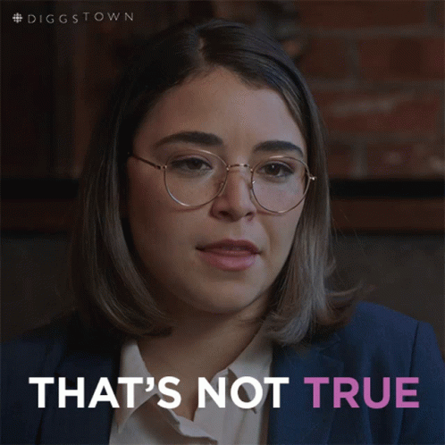 Woman In Glasses And Suit That's Not True GIF