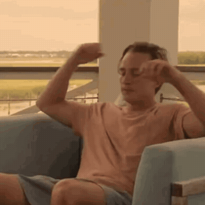 Woman In Glasses And Yellow Shirt Says One More Day GIF