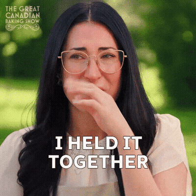 Woman in Glasses Covering Mouth Says I Held It Together