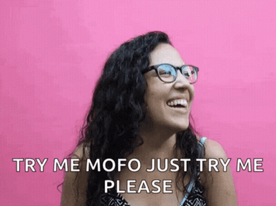 Woman In Glasses Laughing Try Me Mofo GIF