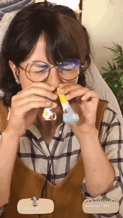 Woman In Glasses Playing Flute With Ludokoop Sticker GIF
