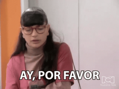 Woman in Glasses Says Ay Por Favor