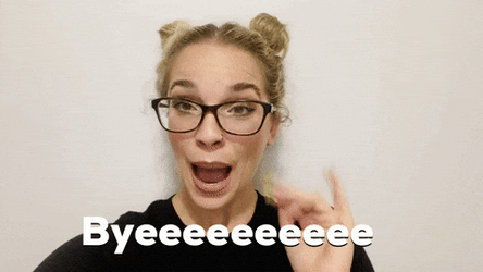 Woman In Glasses Waving Byeeee GIF