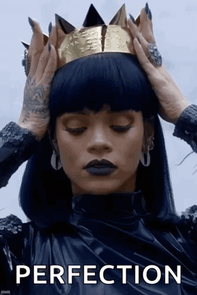 Woman In Gold Crown Saying Perfection GIF
