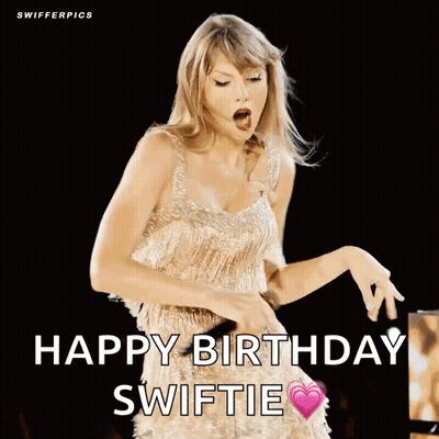 Woman In Gold Dress Dancing With Microphone GIF