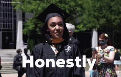 Woman In Graduation Cap And Gown GIF