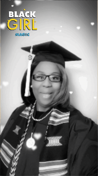 Woman In Graduation Cap And Gown Black Girl Magic GIF