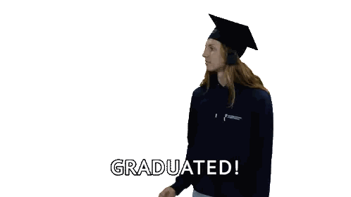 Woman In Graduation Cap And Gown Handing Certificate Sticker