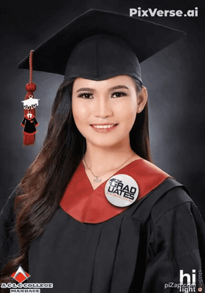 Woman In Graduation Cap And Gown GIF