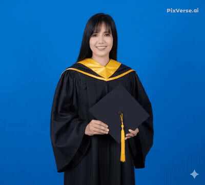 Woman In Graduation Cap And Gown Pixverse GIF