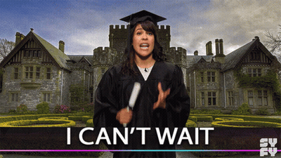 Woman In Graduation Cap And Gown GIF