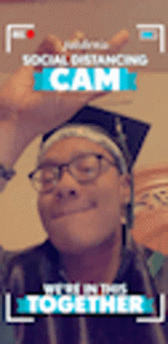 Woman In Graduation Cap And Gown Taking Photo GIF